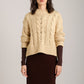 Mily Cable Knit Cropped Pullover Sweater