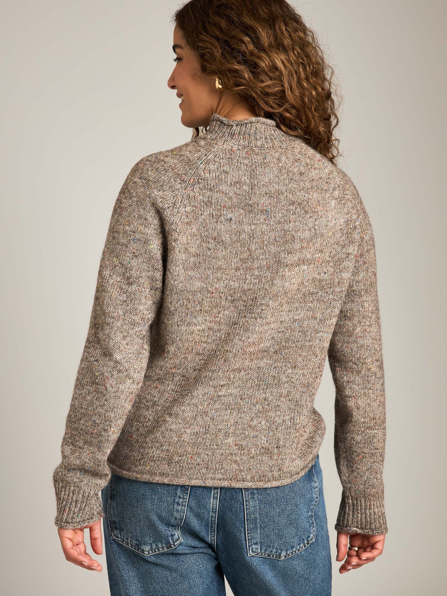 Speckled Mina Roll Neck Pullover Sweater