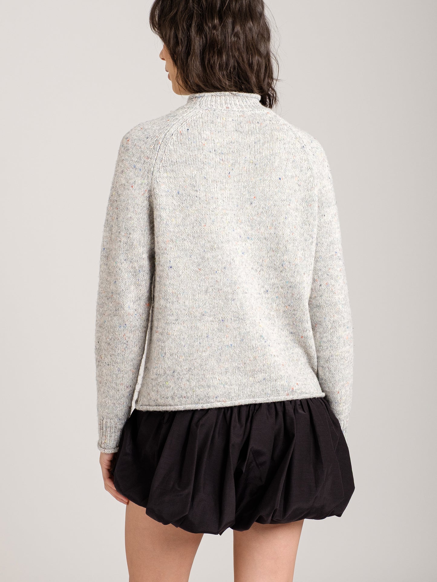 Speckled Mina Roll Neck Pullover Sweater