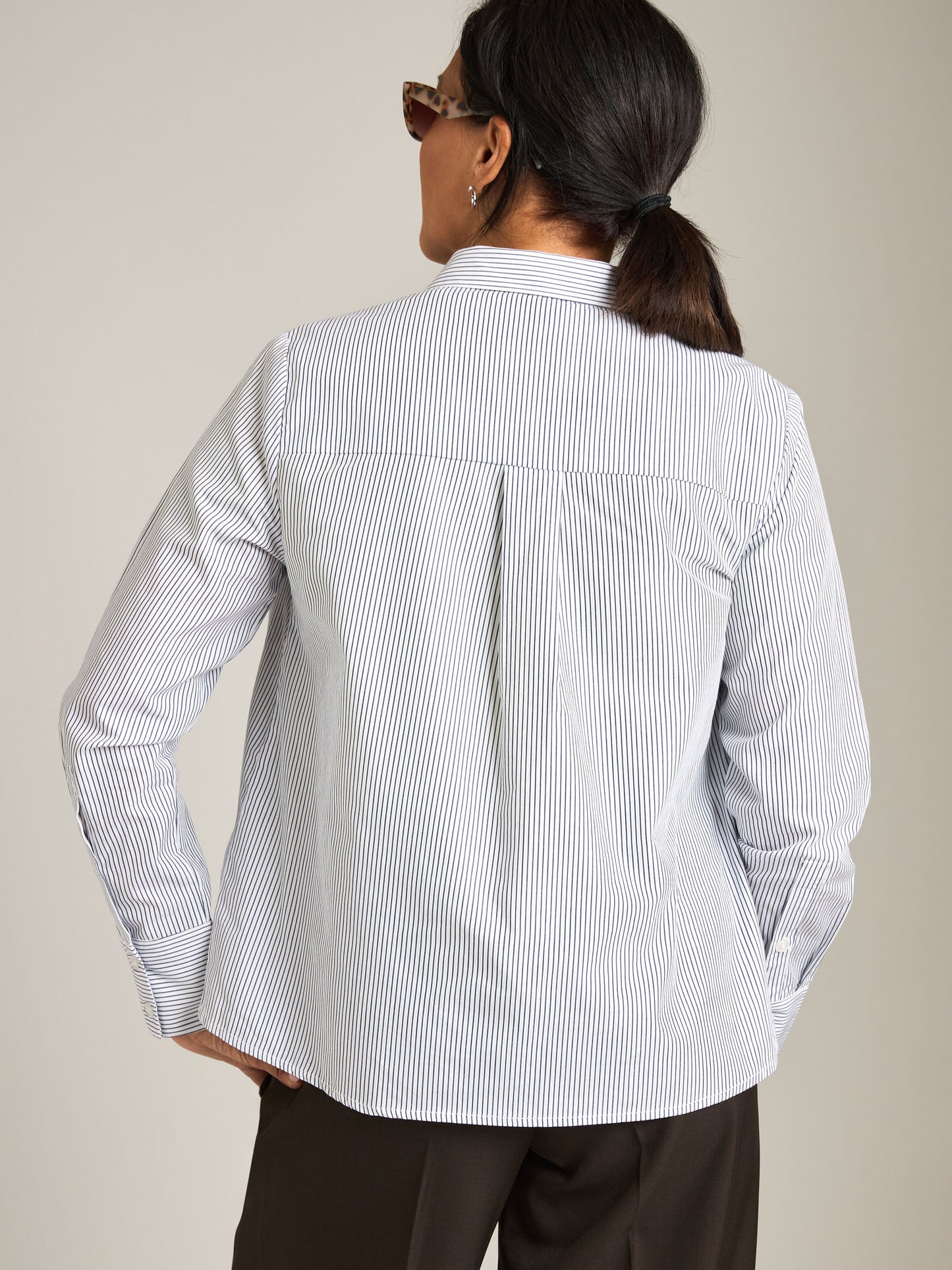 MONK & LOU - Minji Stripe Button Up Shirt - 