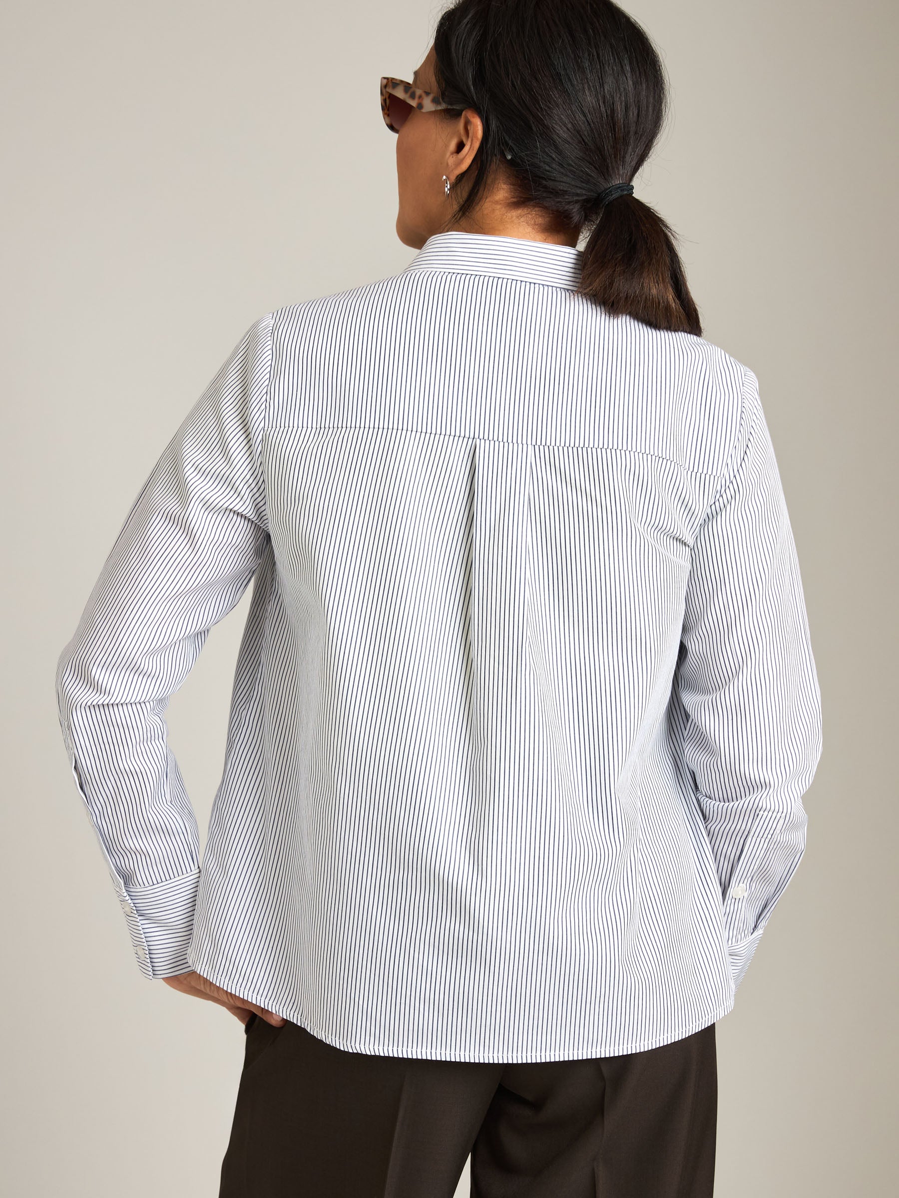 MONK & LOU - Minji Stripe Button Up Shirt - 