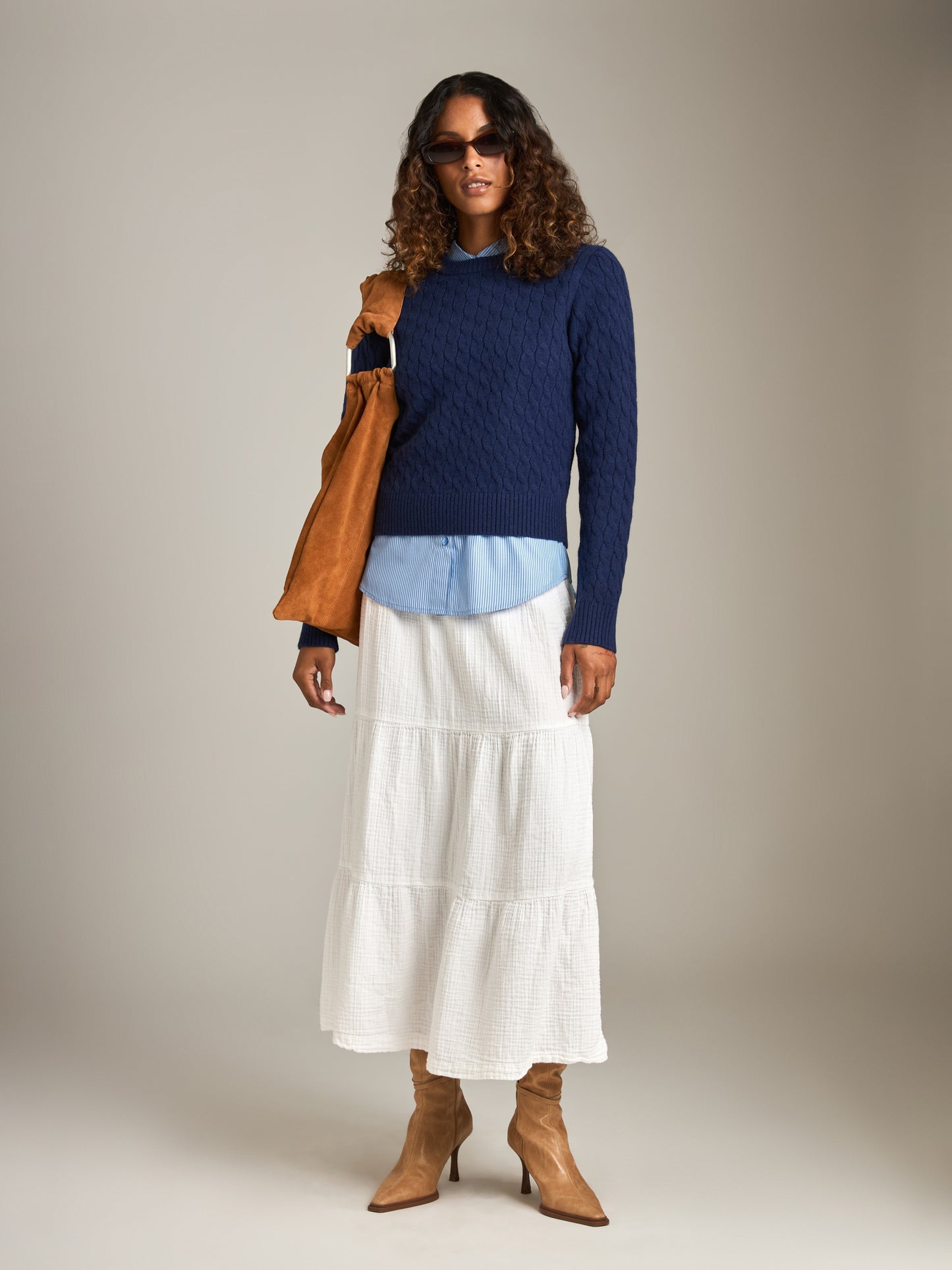 Phoebe Twist Cable Pullover Sweater