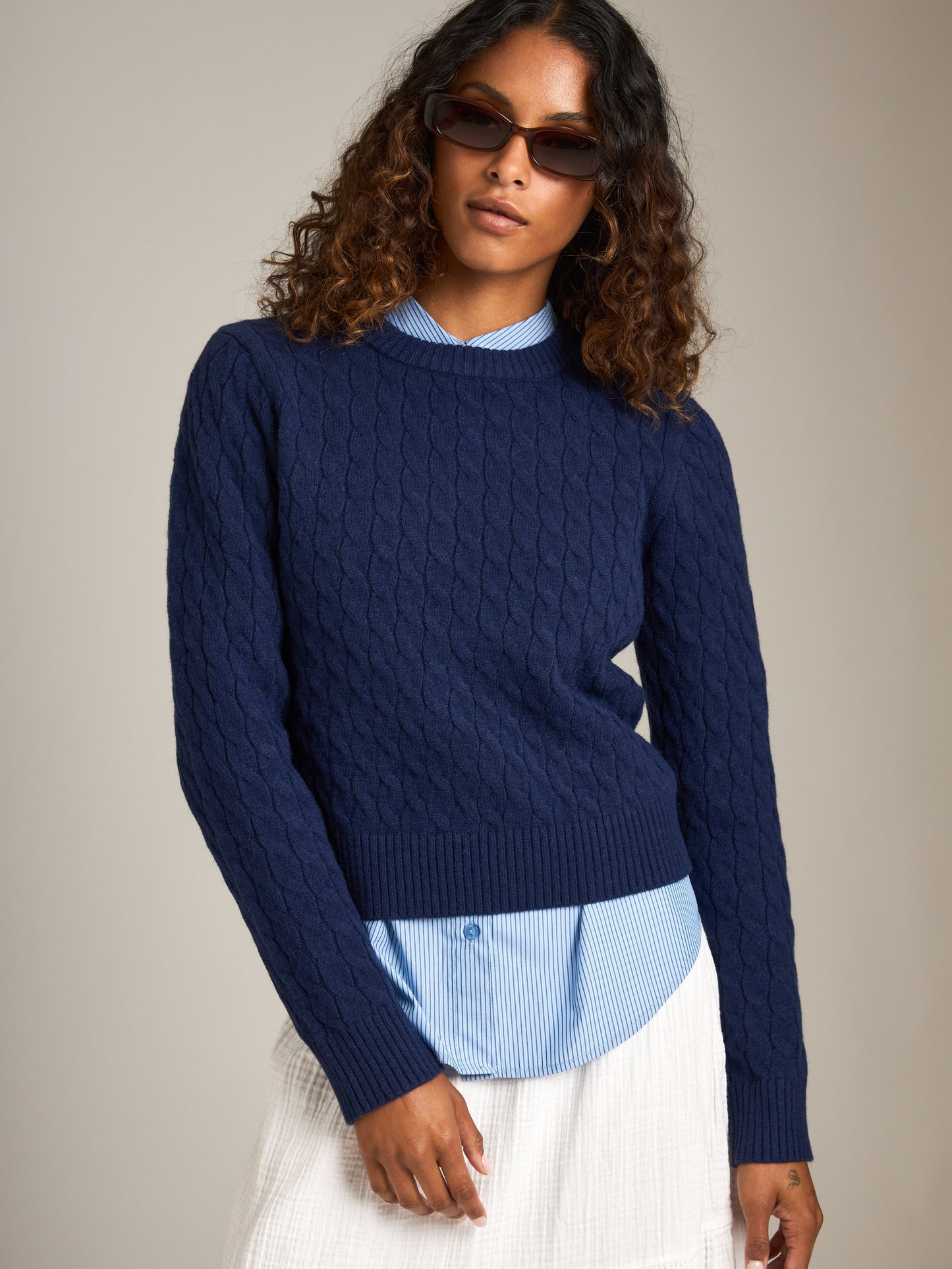 Phoebe Twist Cable Pullover Sweater