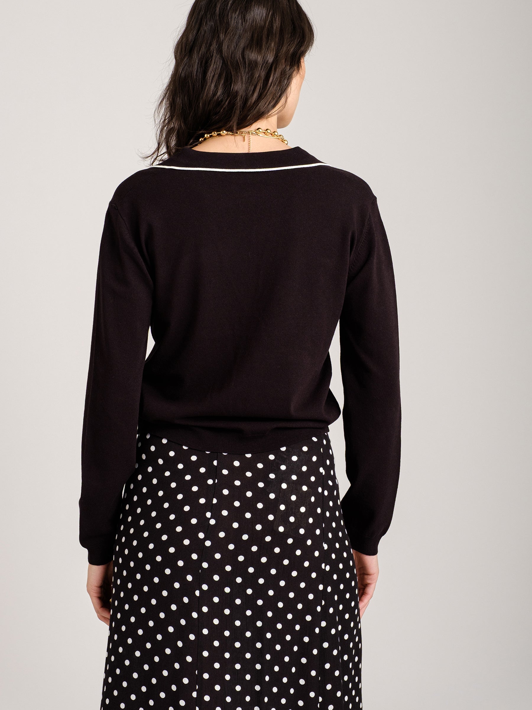 MONK & LOU - Rochelle Longsleeve Polo Sweater - 