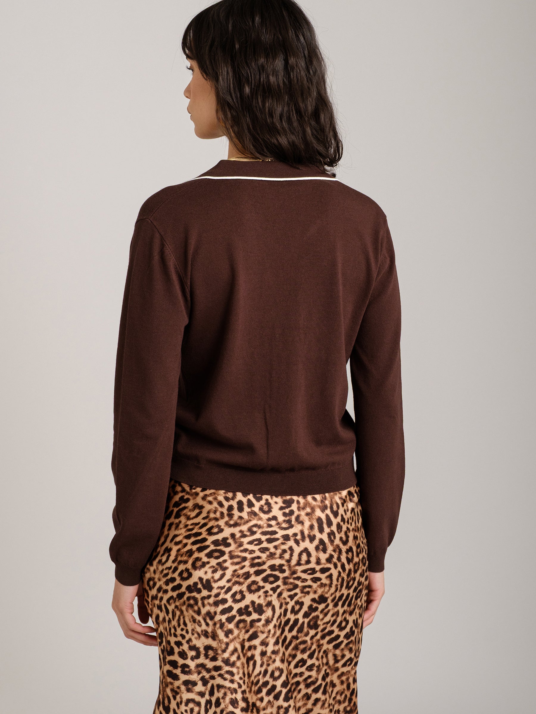 MONK & LOU - Rochelle Longsleeve Polo Sweater - 