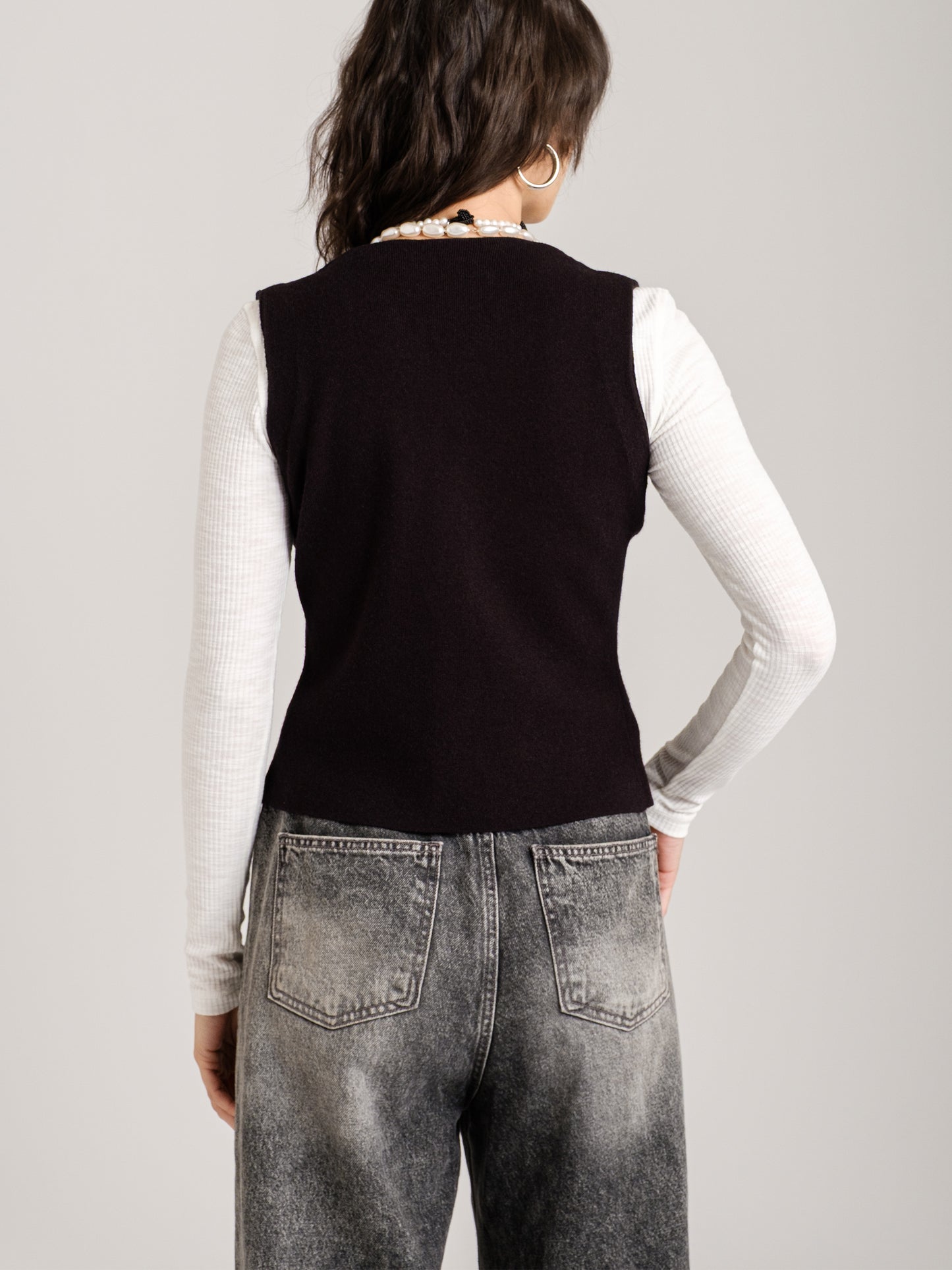 MONK & LOU - Rosalyn Knitted Vest - 