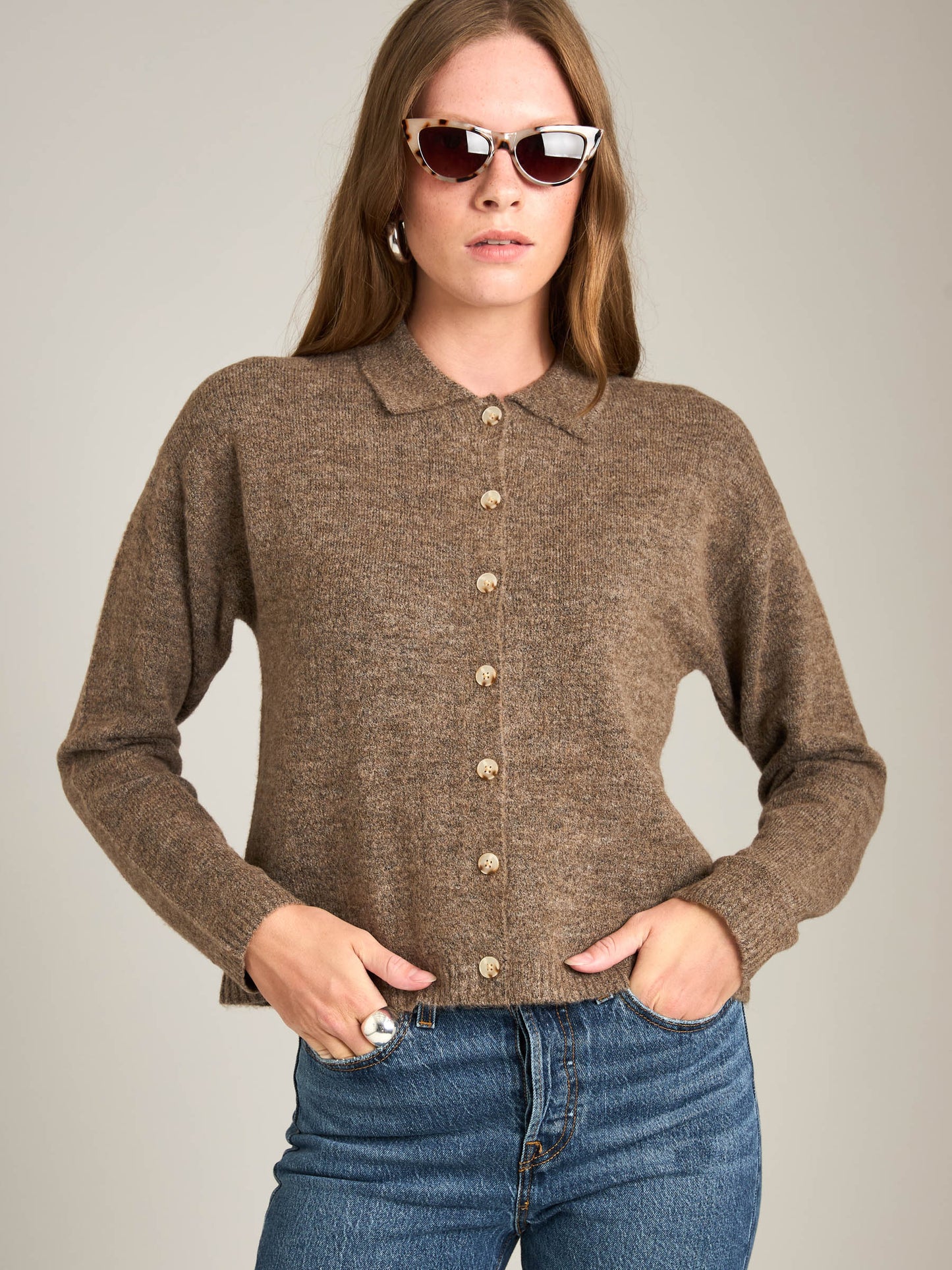 MONK & LOU - Saffi Polo Cardigan - 