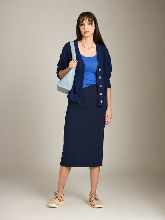 MONK & LOU - Sharita Relaxed Cardi - Ink
