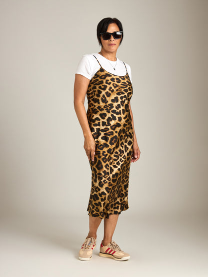 MONK & LOU - Tatiana Slip Dress - Leopard Print