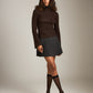 MONK & LOU - Tayla Funnelneck Pullover Sweater - Espresso Brown