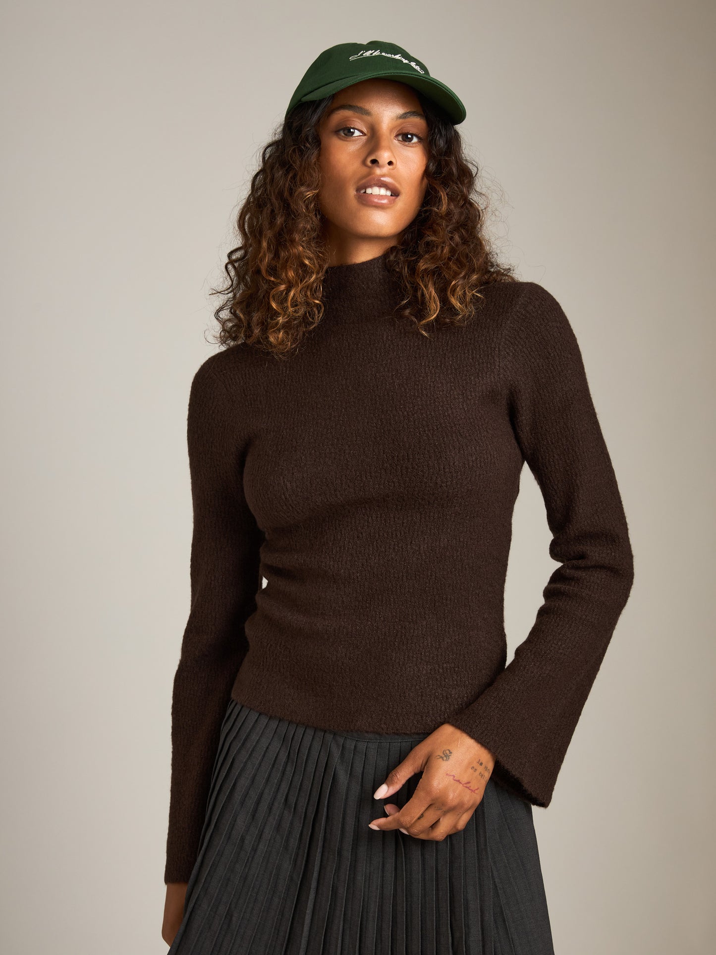 MONK & LOU - Tayla Funnelneck Pullover Sweater - 