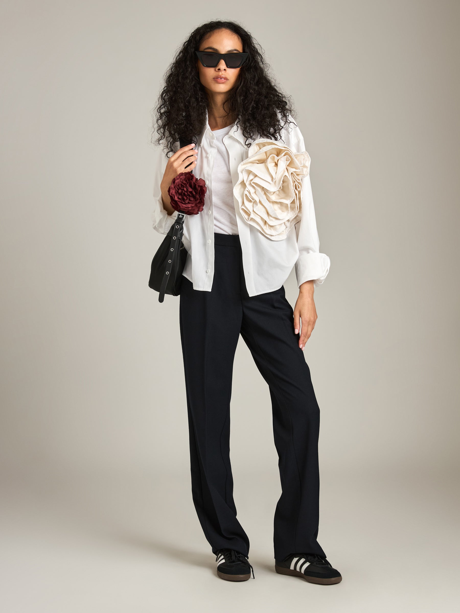 MONK & LOU - Virginia Suiting Straight Leg Pants - Black