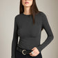 MONK & LOU - Beatrice Crewneck Long Sleeve Top - 