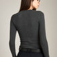 MONK & LOU - Beatrice Crewneck Long Sleeve Top - 