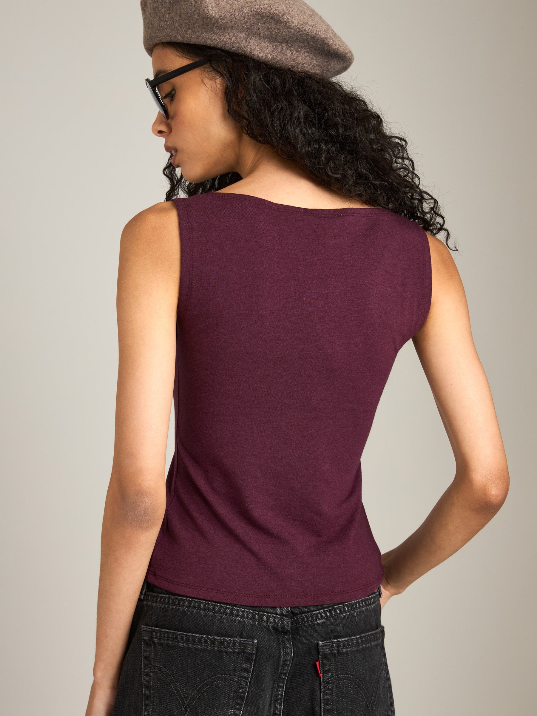 MONK & LOU - Carla Boatneck Shell Top - 