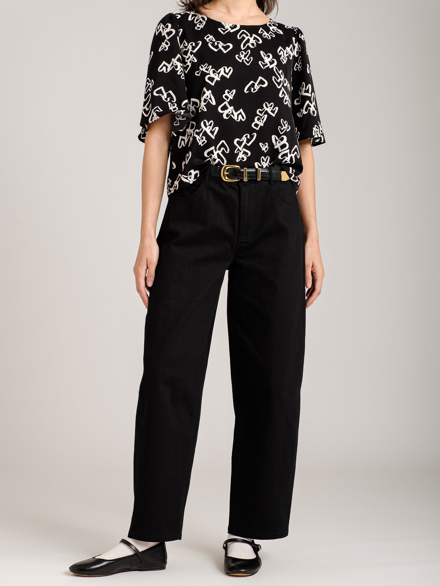 MONK & LOU - Julie Cropped Barrel Pant - 