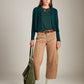 MONK & LOU - Textured Lula Shirt - Dark Green