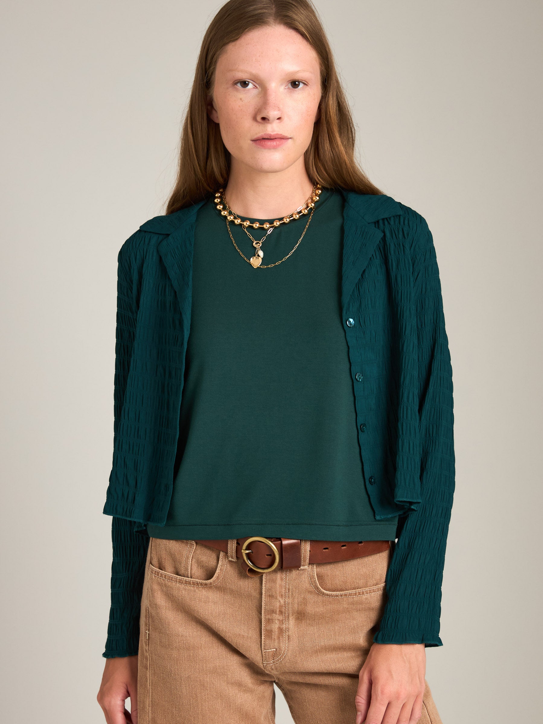 MONK & LOU - Textured Lula Shirt - 