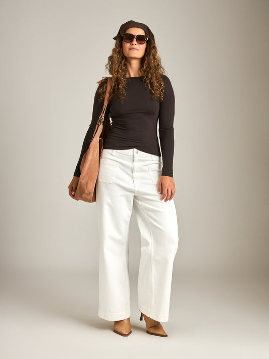 Nessa Boatneck Long Sleeve Top