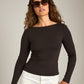 MONK & LOU - Nessa Boatneck Long Sleeve Top - 