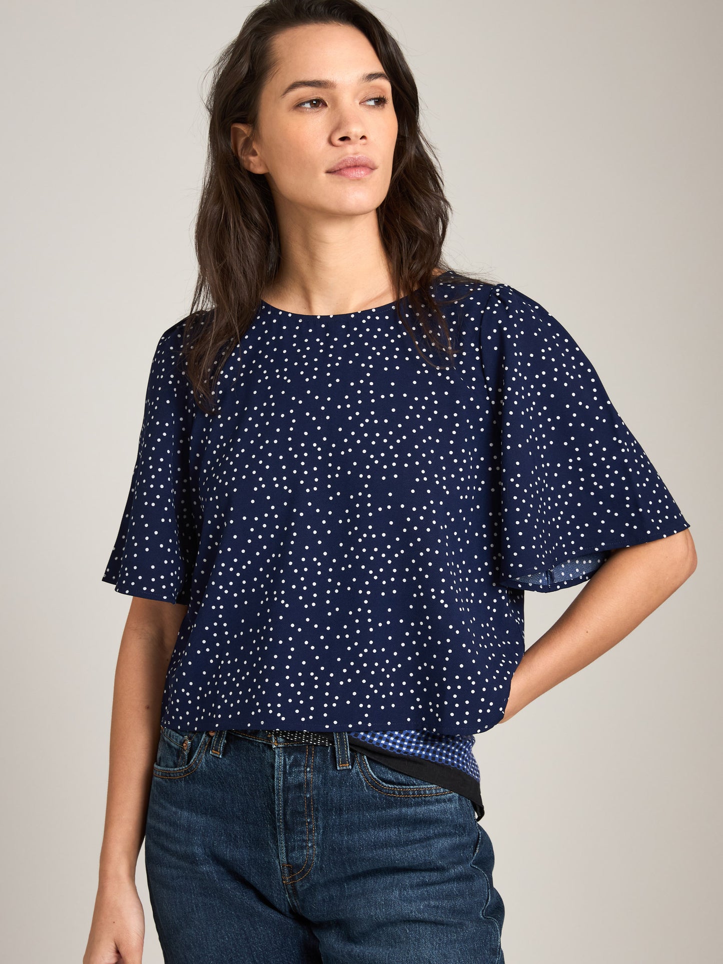 MONK & LOU - Printed Adair Blouse - 