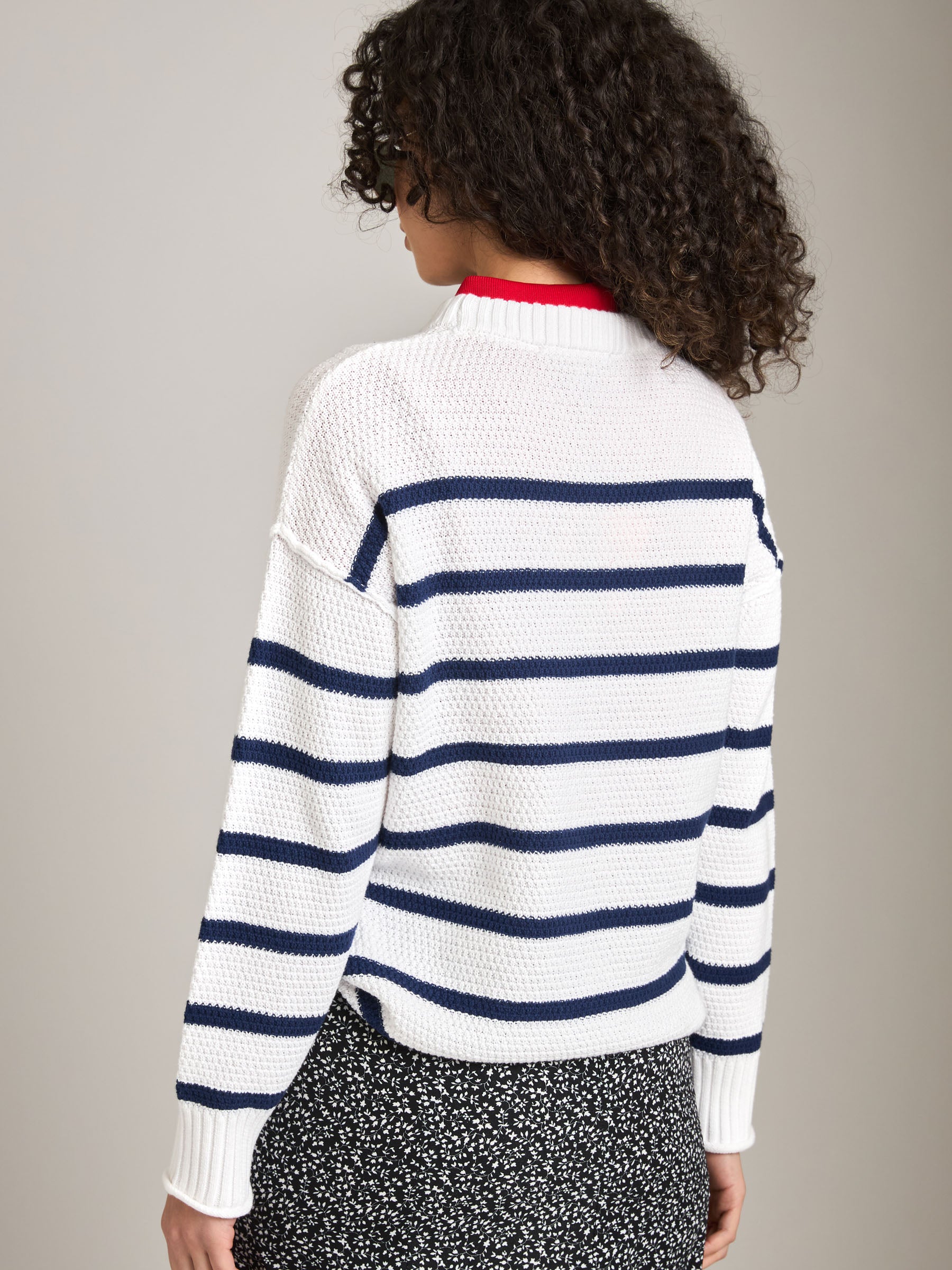 MONK & LOU - Anita Crewneck Stripe Pullover Sweater - 