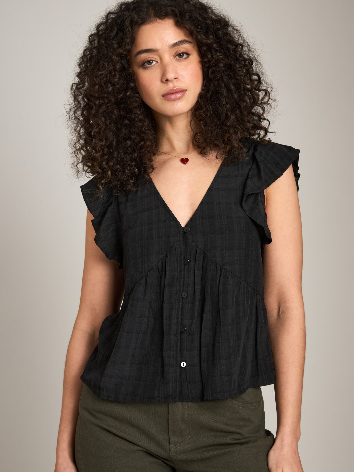 MONK & LOU - Clare Waterfall Sleeve Blouse - 