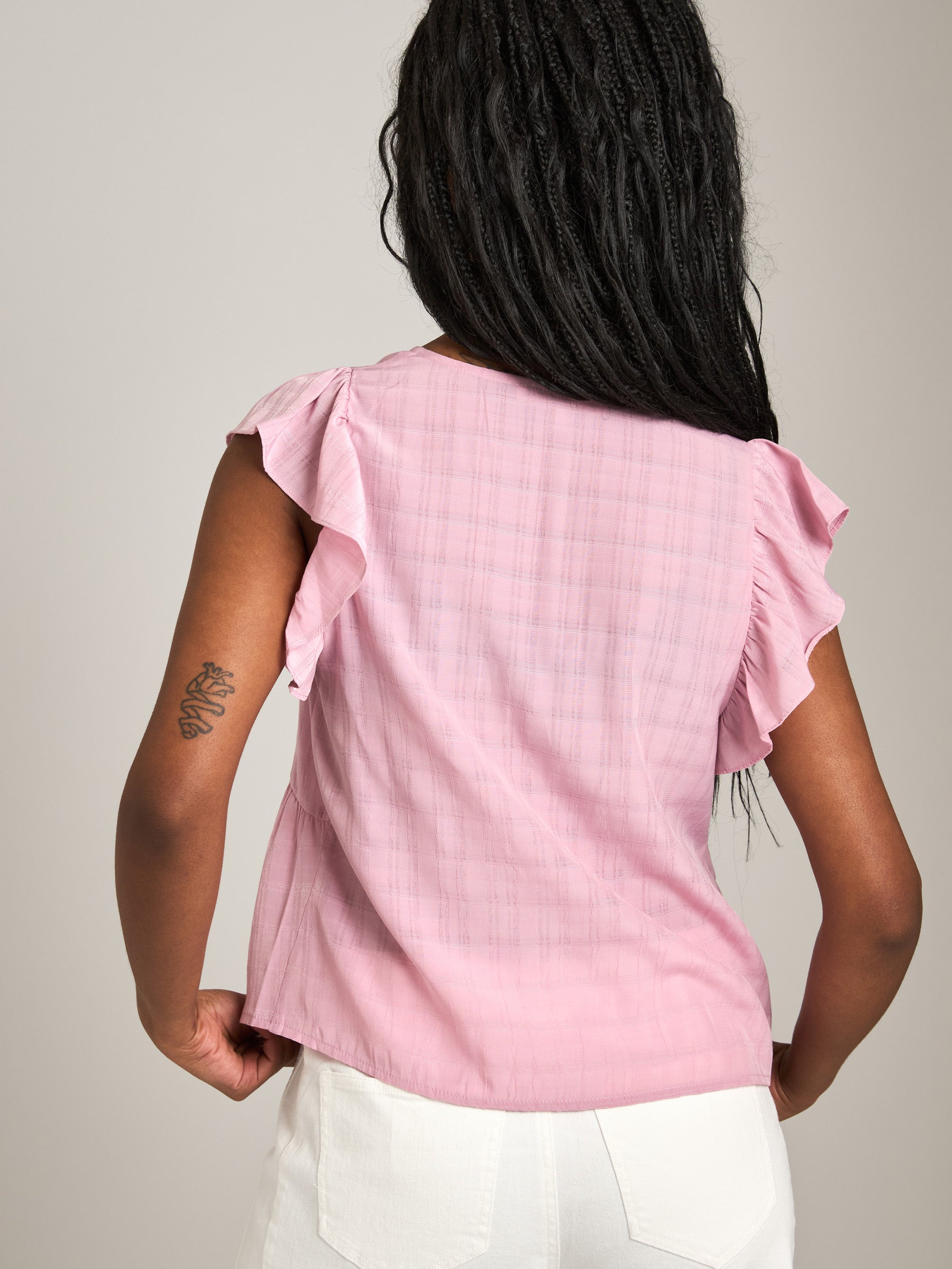 MONK & LOU - Clare Waterfall Sleeve Blouse - 