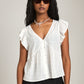 MONK & LOU - Clare Waterfall Sleeve Blouse - 