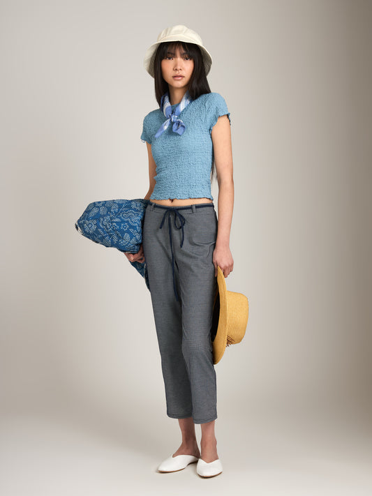 MONK & LOU - Dace Low Back Scoop Top - Ocean Blue