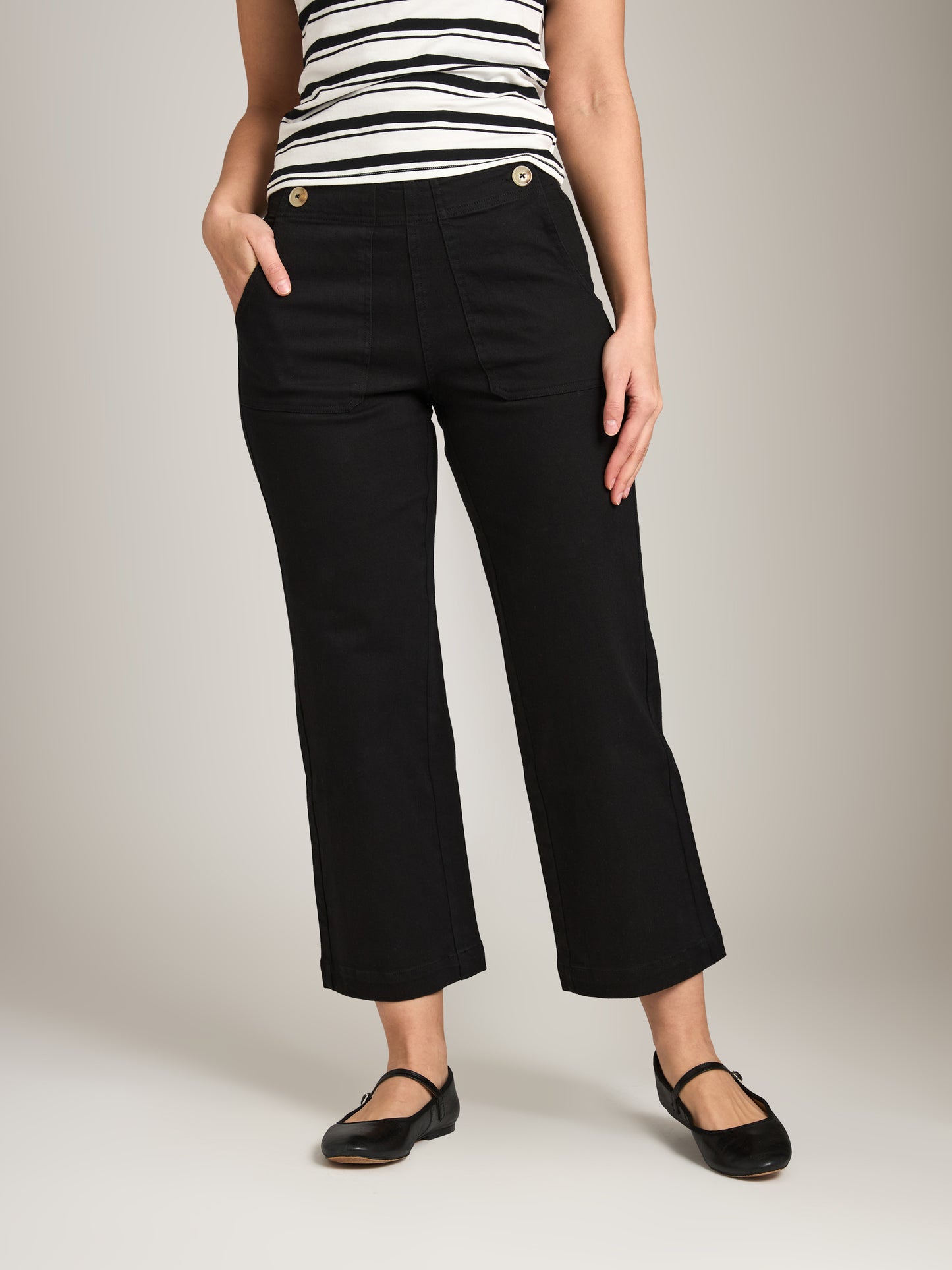 MONK & LOU - Dee Relaxed Cropped Pants - 