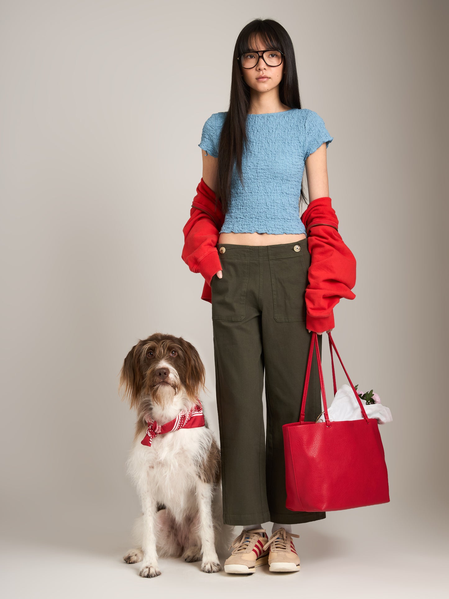 MONK & LOU - Dee Relaxed Cropped Pants - Forest