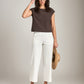 MONK & LOU - Dee Relaxed Cropped Pants - White