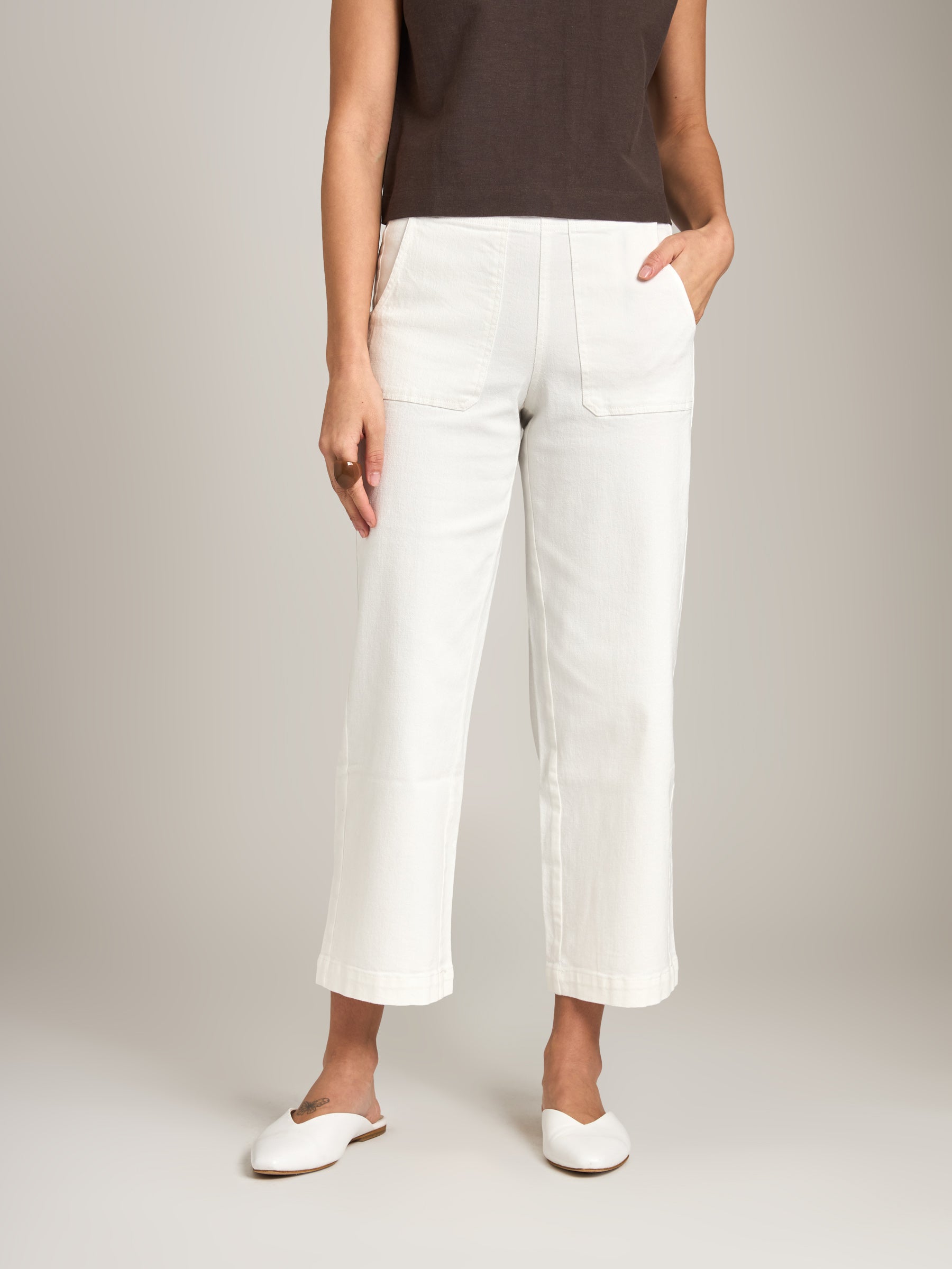 MONK & LOU - Dee Relaxed Cropped Pants - 
