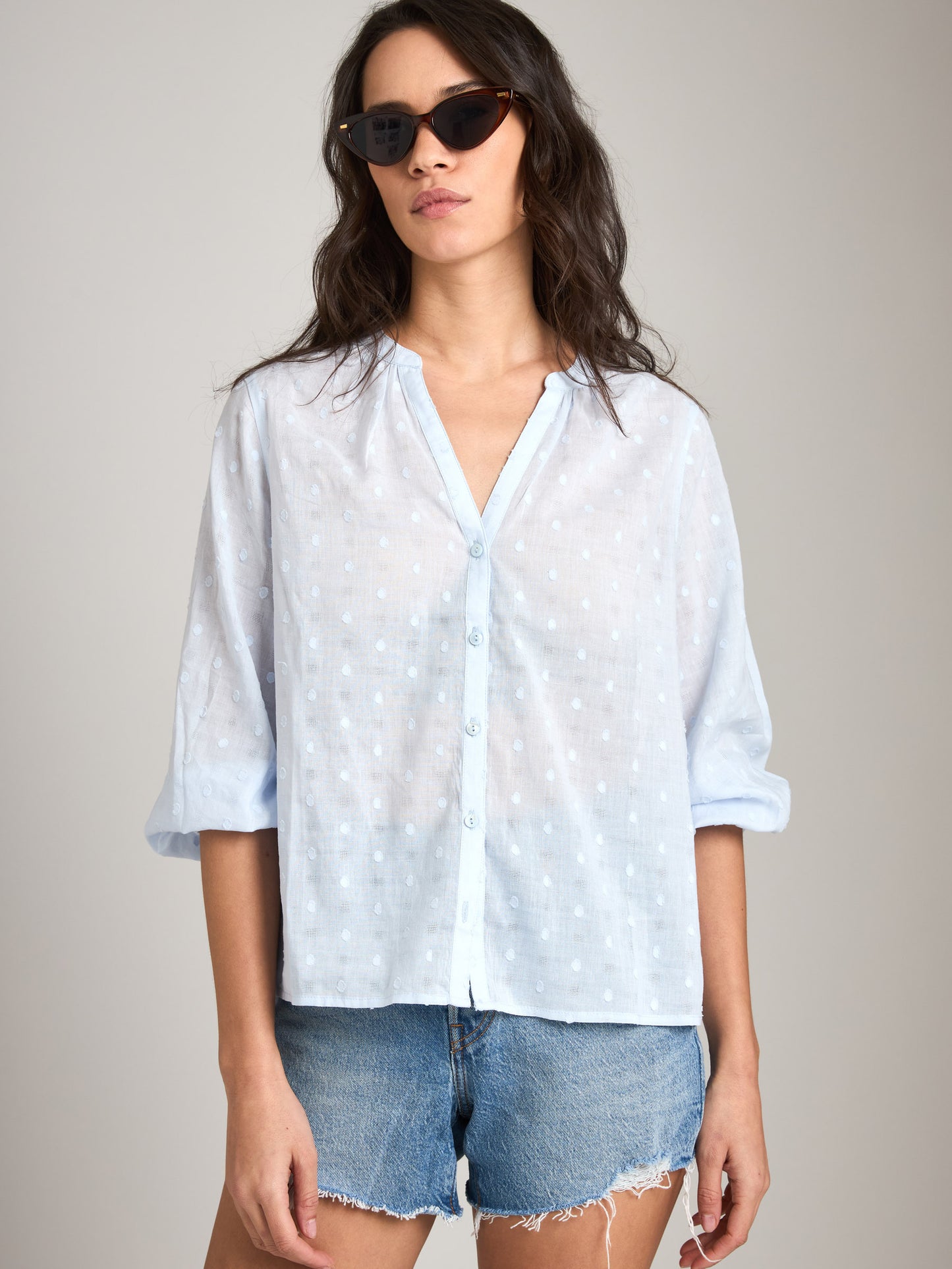 MONK & LOU - Etta Button Blouse - 