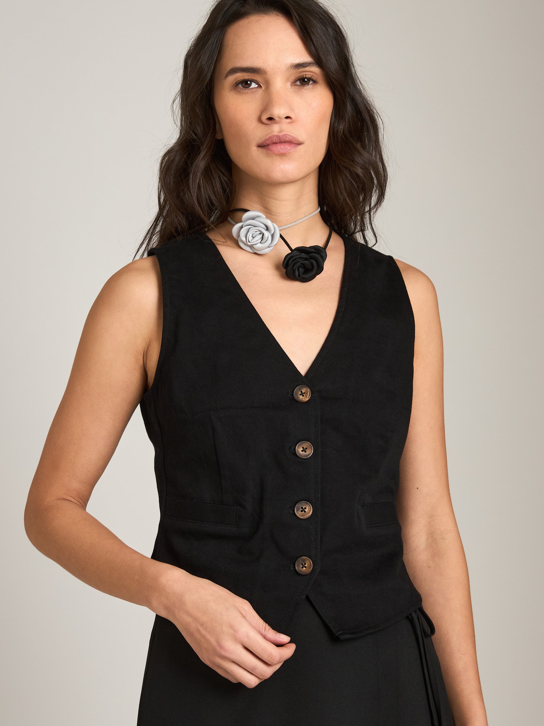 MONK & LOU - Felix Button Vest - 