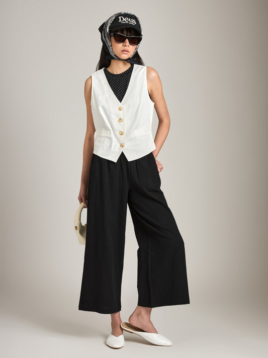 MONK & LOU - Fletcher Cropped Pants - Black