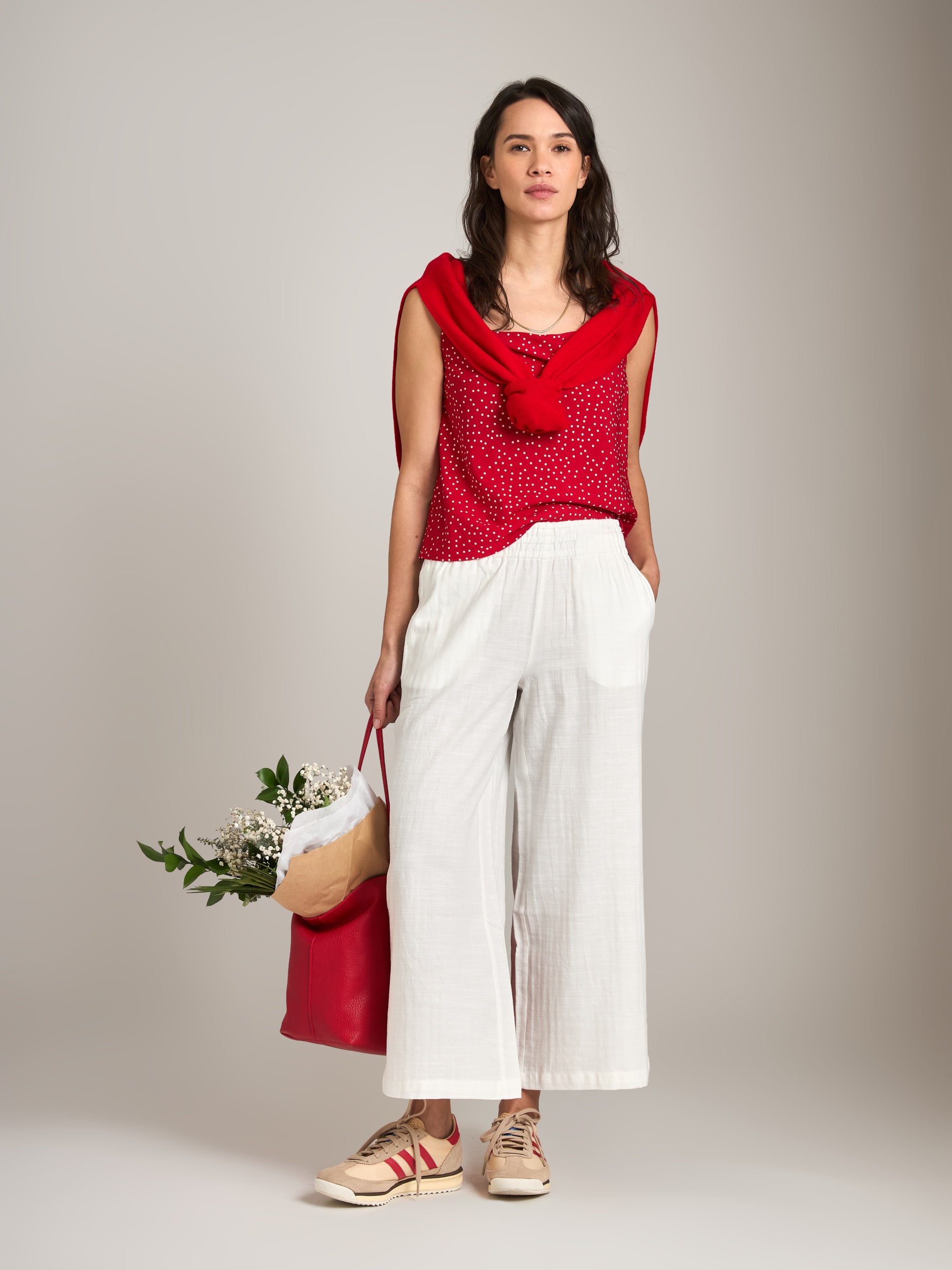 MONK & LOU - Fletcher Cropped Pants - Optic White