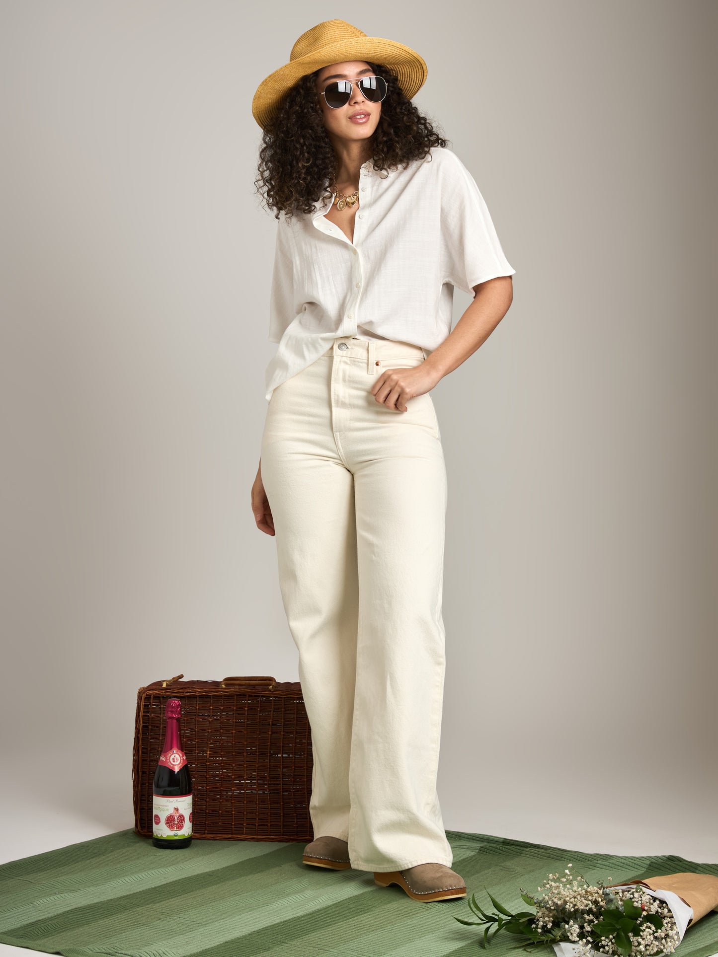 MONK & LOU - Francis Shortsleeve Shirt - Optic White