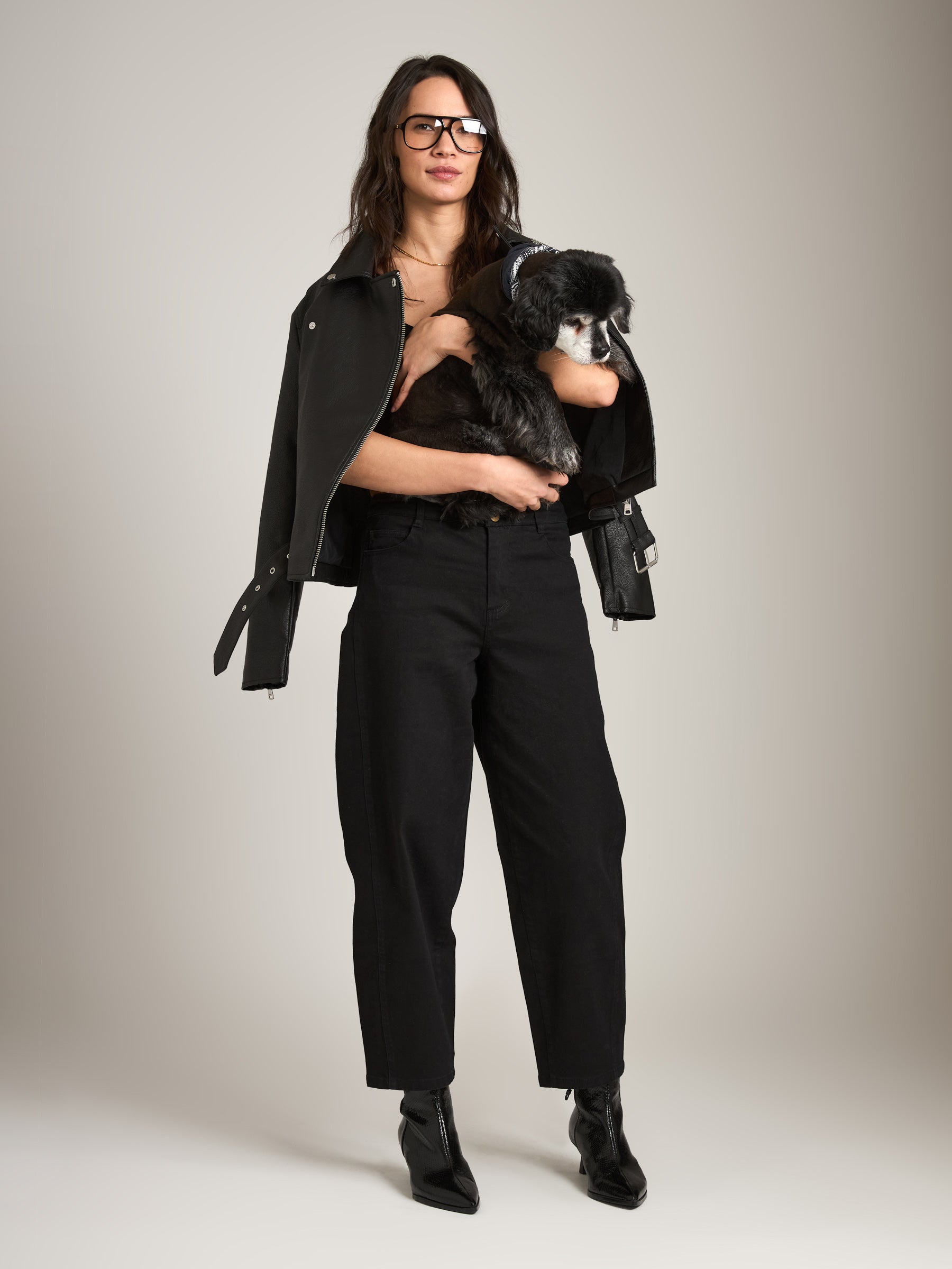 MONK & LOU - Julie Cropped Barrel Pants - 