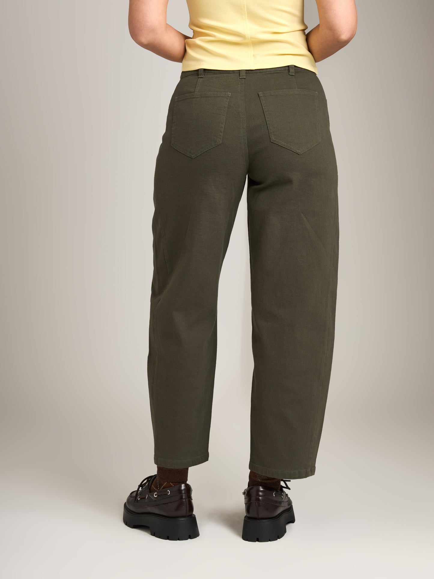 MONK & LOU - Julie Cropped Barrel Pants - 