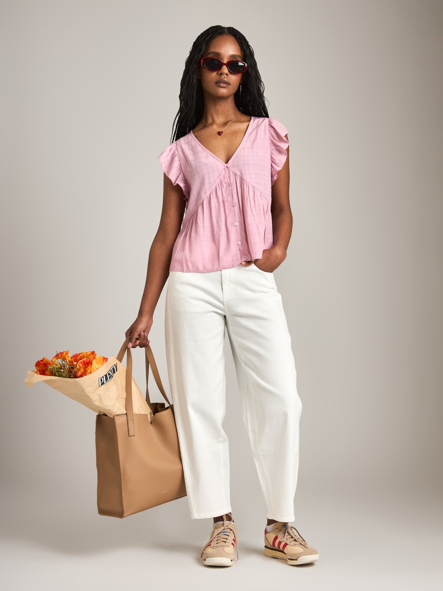 MONK & LOU - Julie Cropped Barrel Pants - 