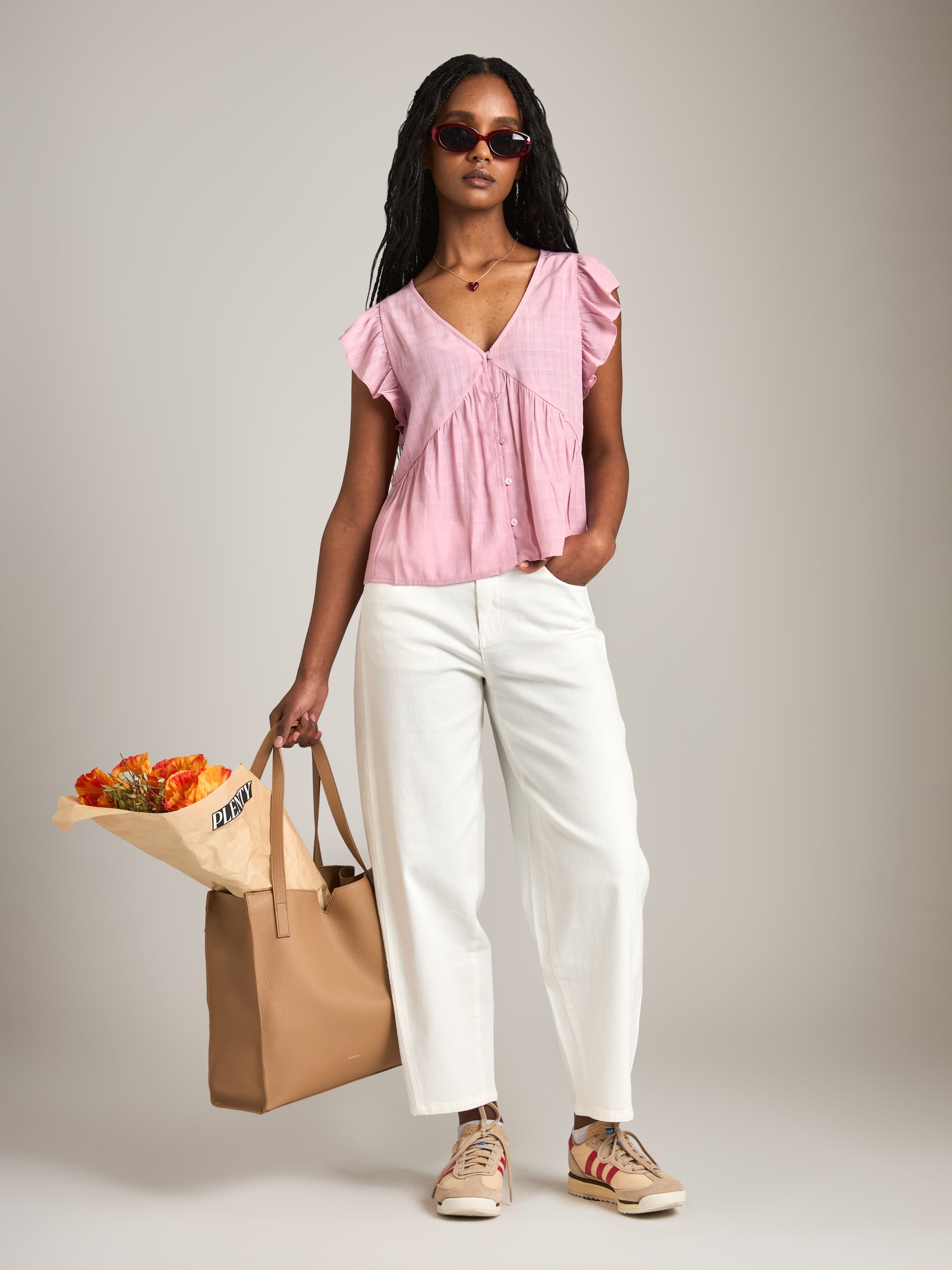 MONK & LOU - Julie Cropped Barrel Pants - 