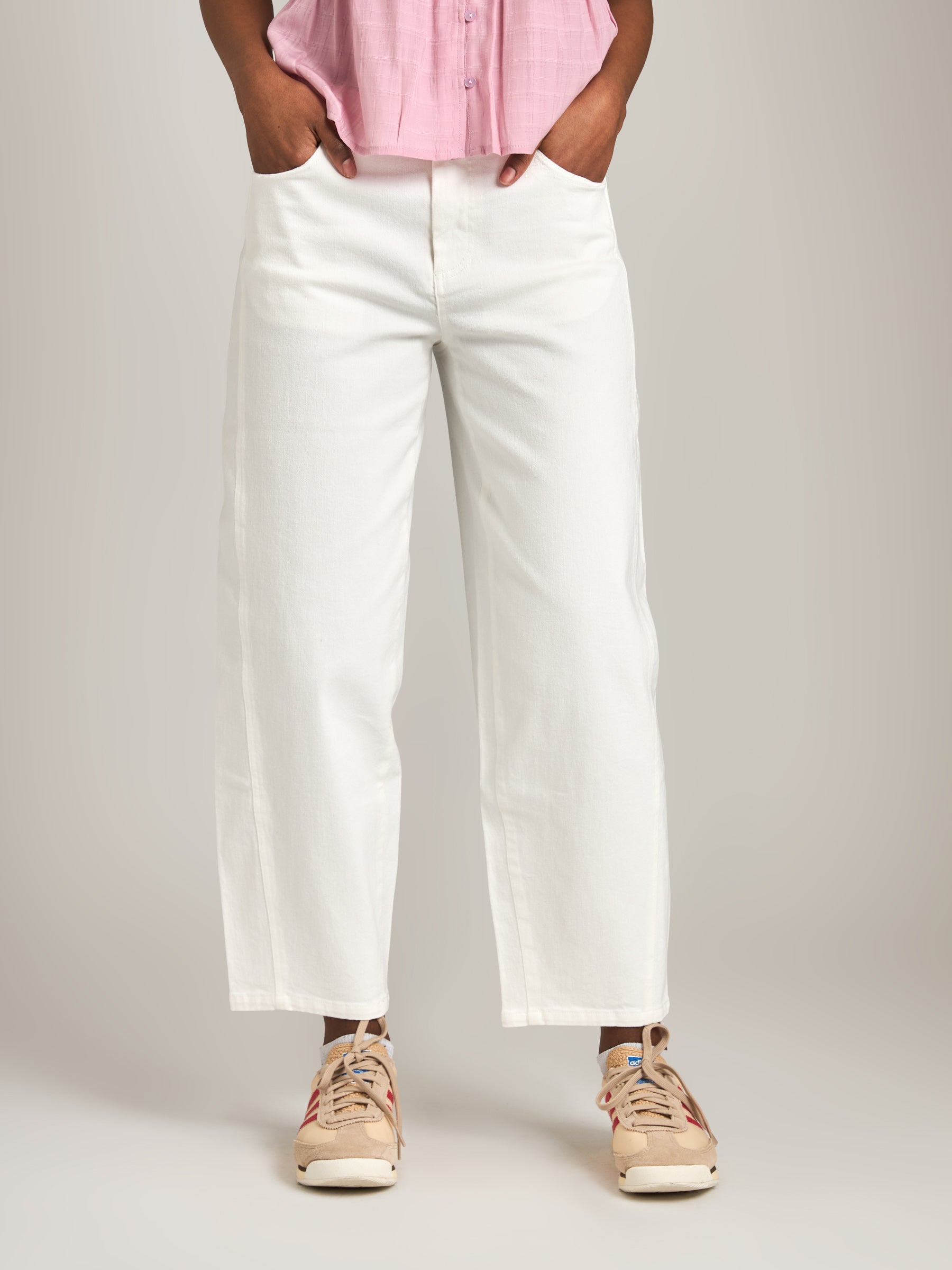 MONK & LOU - Julie Cropped Barrel Pants - 