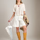 MONK & LOU - Keely Bermuda Shorts - White Cream