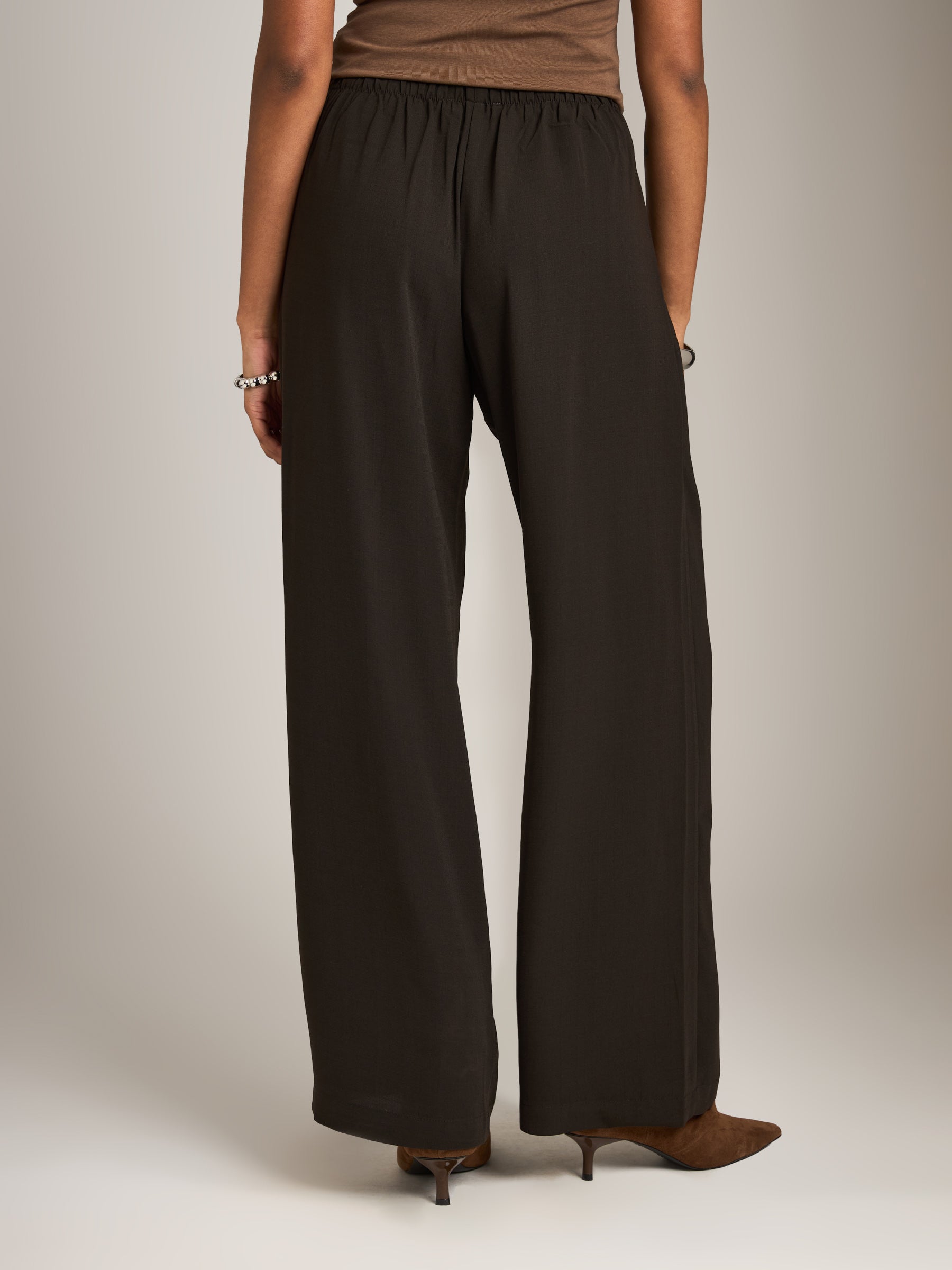 MONK & LOU - Keri Washable Crepe Relaxed Trousers - 