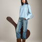 MONK & LOU - Kya Crewneck Pullover - Blue Water