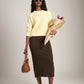 MONK & LOU - Dorian Pencil Skirt - Espresso