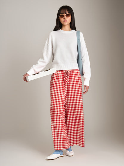 MONK & LOU - Kya Crewneck Pullover - Optic White