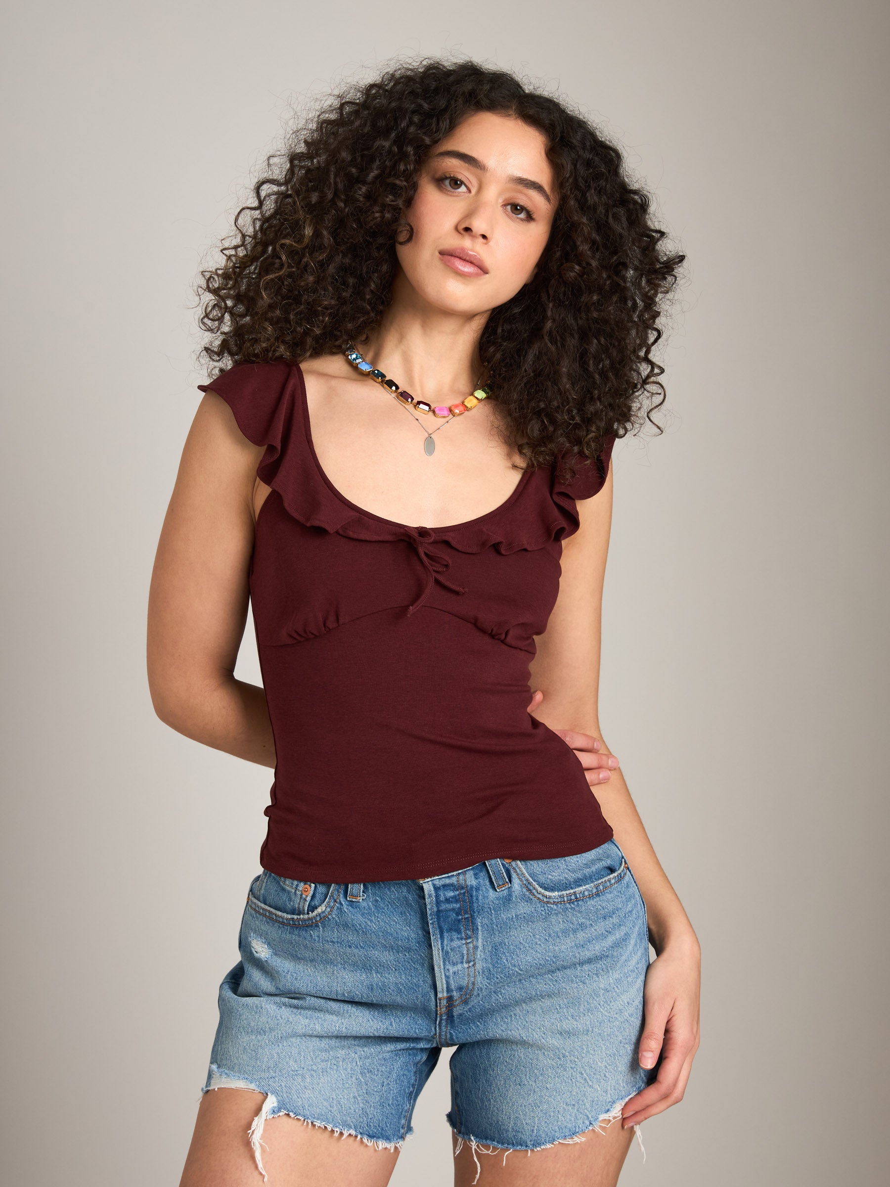MONK & LOU - Lilith Ruffle Top - 